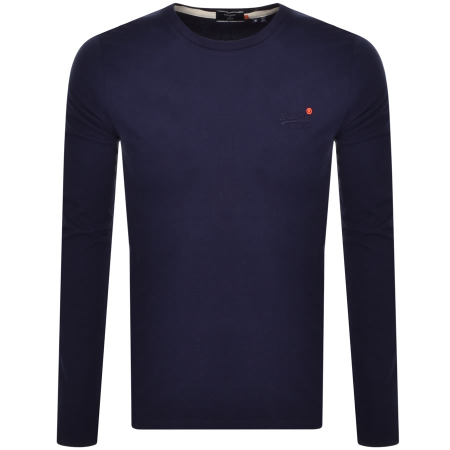 Alternative Image for ProductSuperdry Vintage Long Sleeved T Shirt Navy1